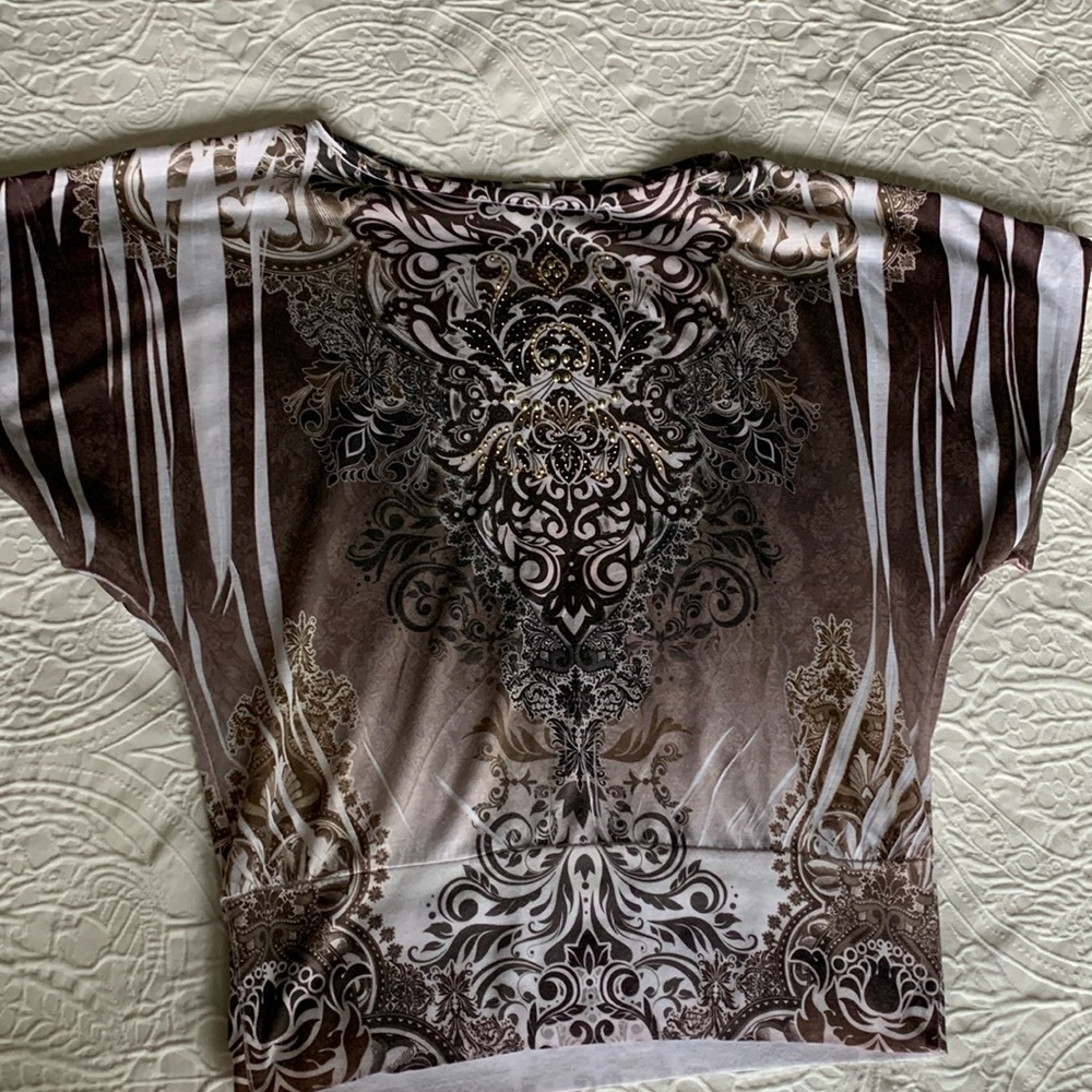 White and Brown Top